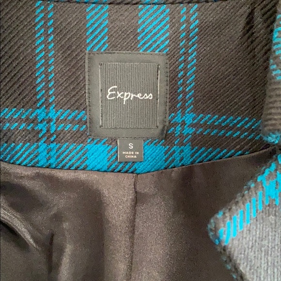 Express Bolero Coat Teal and Black - Picture 2 of 4